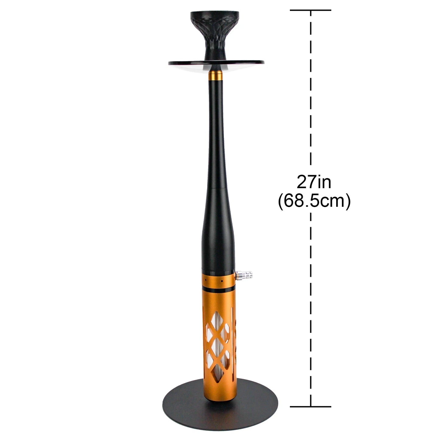 Baseball Hookah With Silicone Hose Classic Tongs Remote LED Light